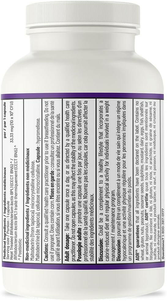 Postbiotic Boost | AOR™ | 60 Capsules - Coal Harbour Pharmacy
