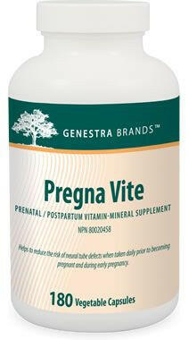 Pregna Vite | Genestra Brands® | 180 Vegetable Capsules - Coal Harbour Pharmacy