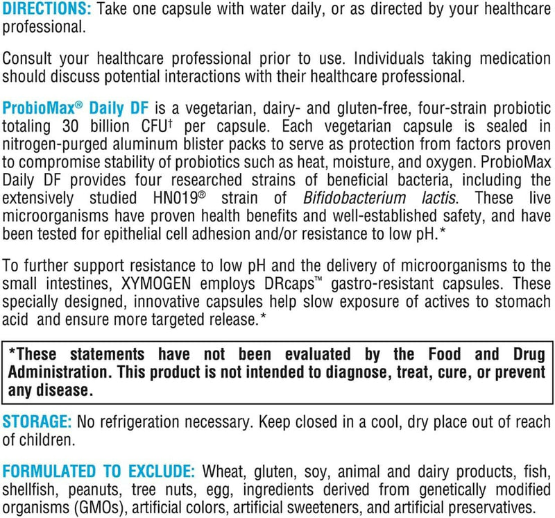 Probiotic 30B | Xymogen® | 30 Vegetable Capsules - Coal Harbour Pharmacy