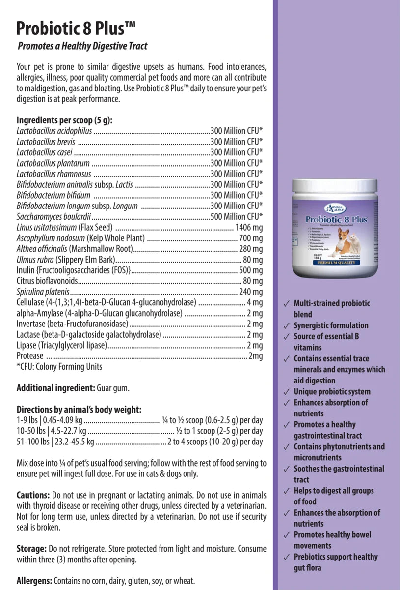 Probiotic 8 Plus™ | Omega Alpha® | 310g Powder - Coal Harbour Pharmacy