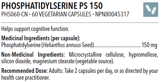 PS 150 Phosphatidylserine | Designs for Health® | 60 Veg Capsules - Coal Harbour Pharmacy
