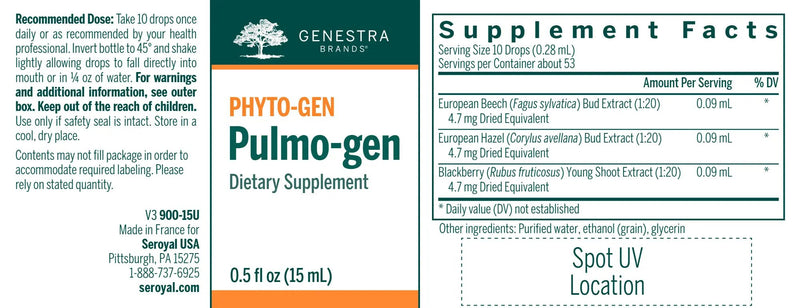 Pulmo-Gen | Genestra Brands® | 15 mL Liquid - Coal Harbour Pharmacy