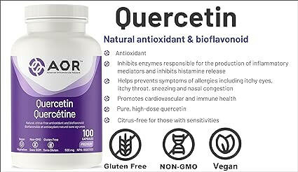 Quercetin | AOR™ | 100 or 200 Capsules - Coal Harbour Pharmacy
