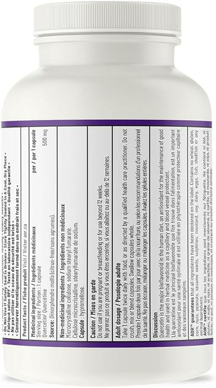 Quercetin | AOR™ | 100 or 200 Capsules - Coal Harbour Pharmacy