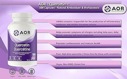 Quercetin | AOR™ | 100 or 200 Capsules - Coal Harbour Pharmacy