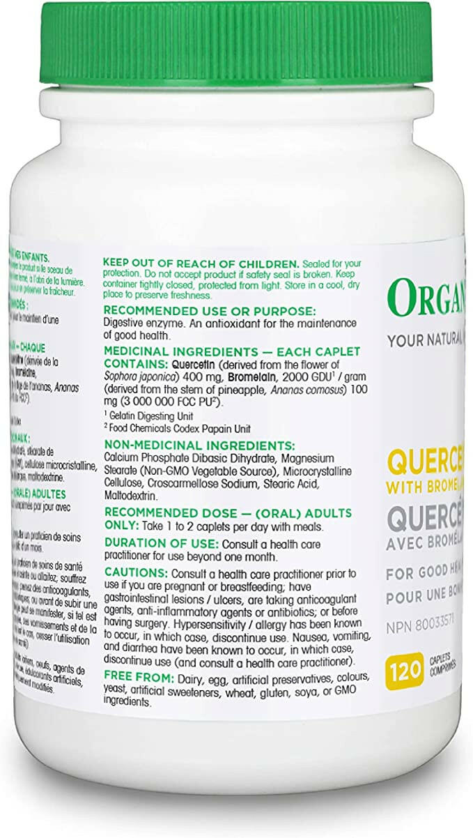 Quercetin with Bromelain | Organika® | 60 Capsules - Coal Harbour Pharmacy