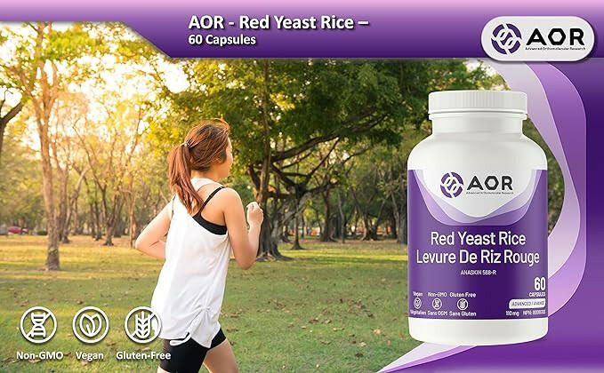 Red Yeast Rice + Garlic | AOR™ | 60 Capsules - Coal Harbour Pharmacy
