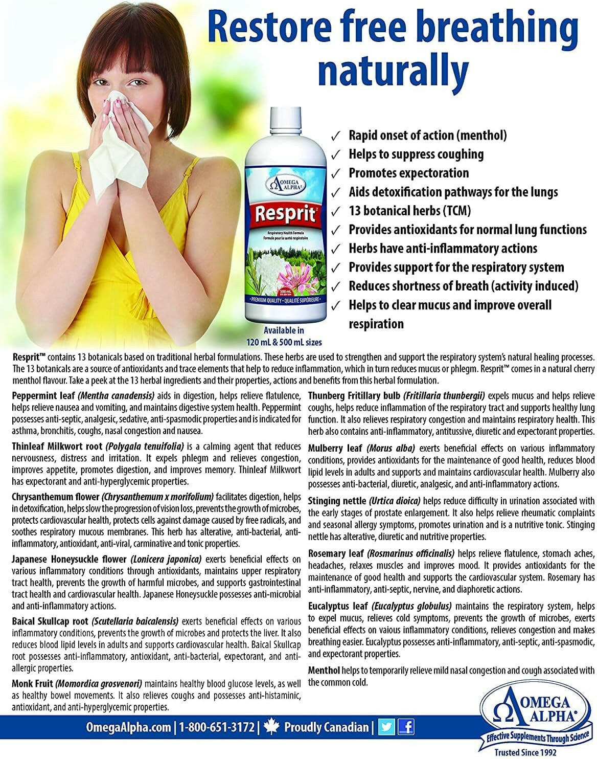 Resprit™ | Omega Alpha® | 500 mL - Coal Harbour Pharmacy