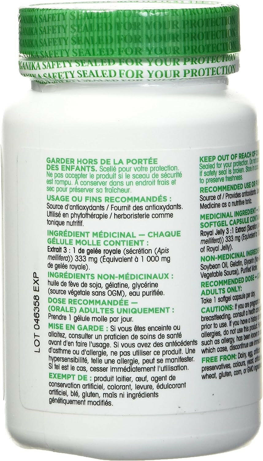 Royal Jelly | Organika® | 90 Softgel Capsules - Coal Harbour Pharmacy