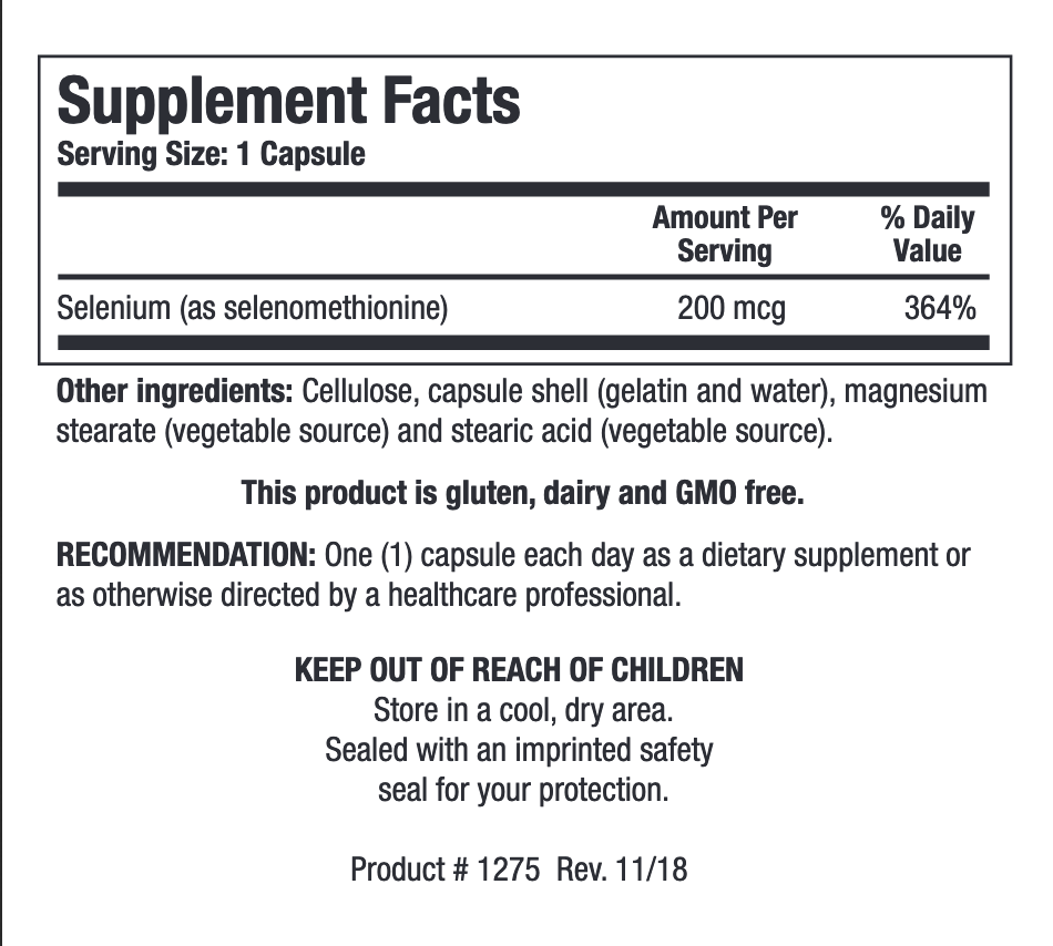 Selenomethionine | Biotics Research® | 90 Capsules - Coal Harbour Pharmacy