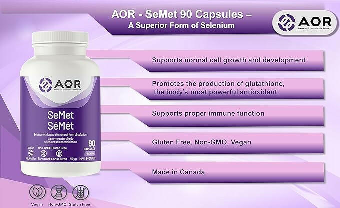 SeMet | AOR™ | 90 Capsules - Coal Harbour Pharmacy