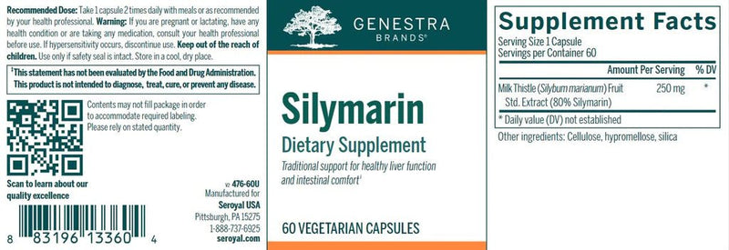 Silymarin | Genestra Brands® | 60 Vegetable Capsules - Coal Harbour Pharmacy
