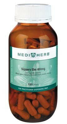 Slippery Elm 400 mg | MediHerb® | 120 Veggie Capsules - Coal Harbour Pharmacy