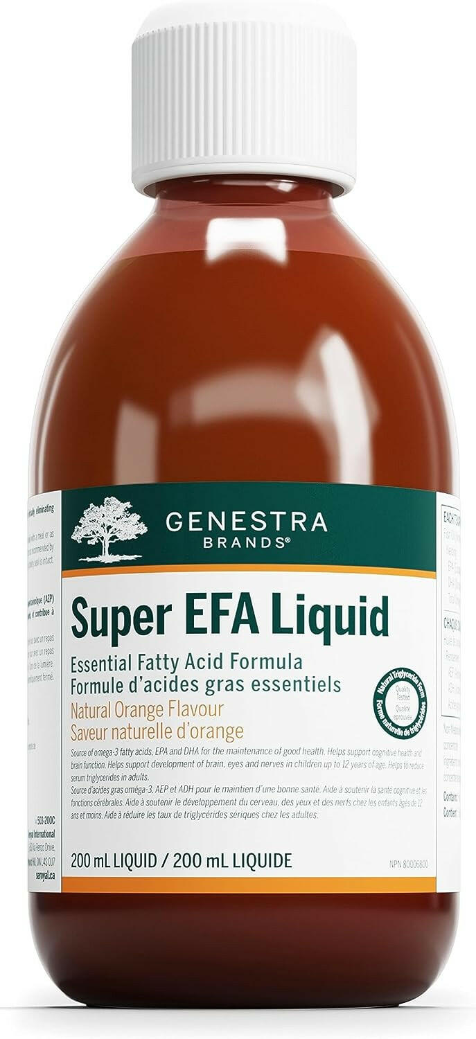 Super EFA Liquid | Genestra Brands® | 200 mL or 500 mL | Orange or Strawberry Flavours - Coal Harbour Pharmacy