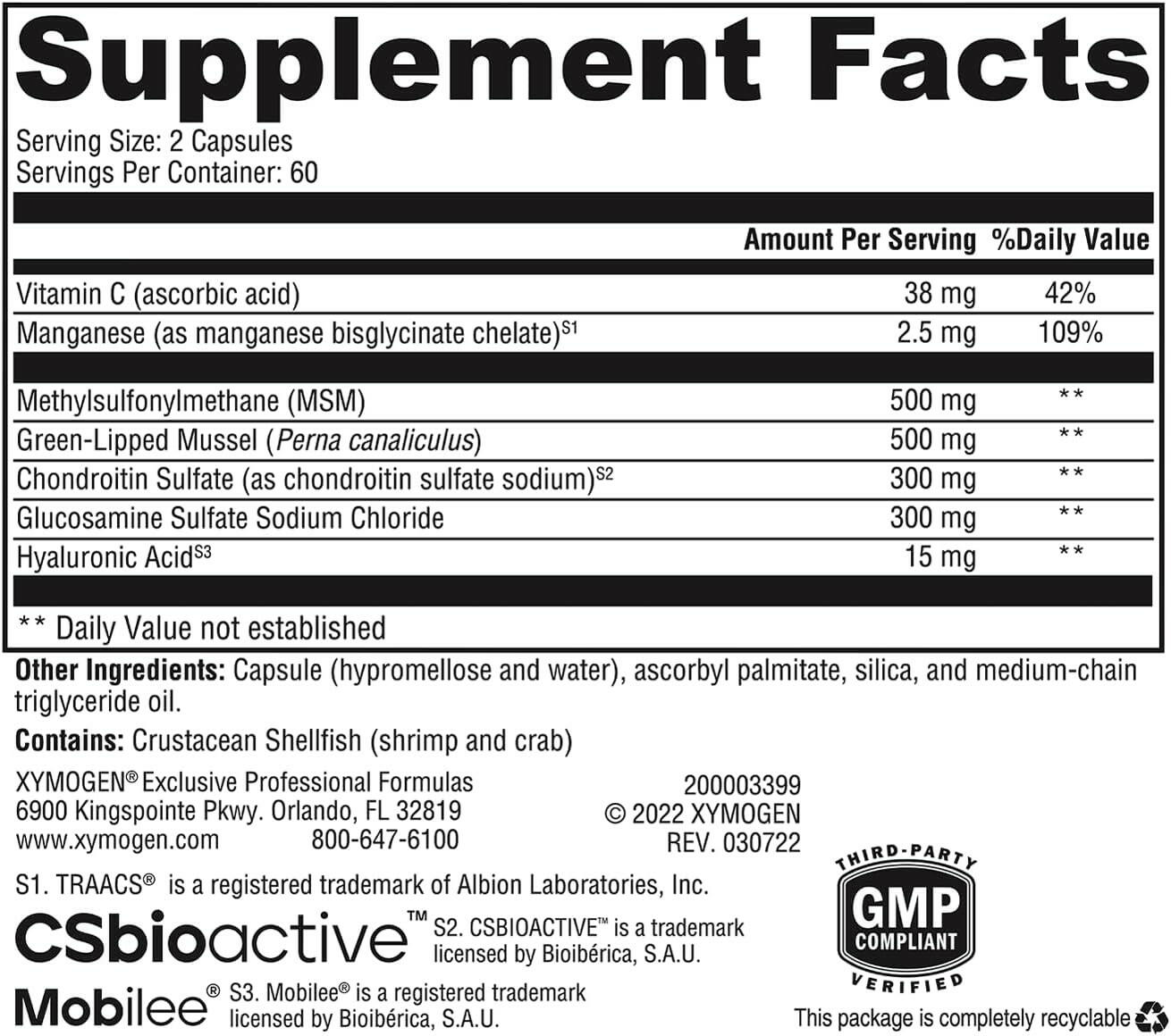 SynovX® DJD | Xymogen® | 120 Capsules - Coal Harbour Pharmacy