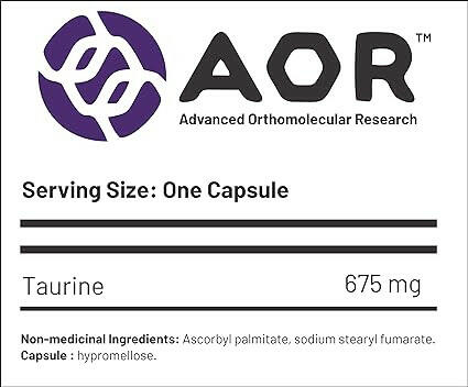 Taurine | AOR™ | 270 Capsules - Coal Harbour Pharmacy