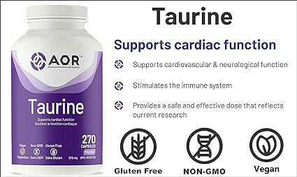 Taurine | AOR™ | 270 Capsules - Coal Harbour Pharmacy