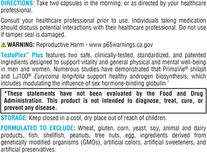 TestoPlex™ Plus | Xymogen® | 60 Capsules - Coal Harbour Pharmacy