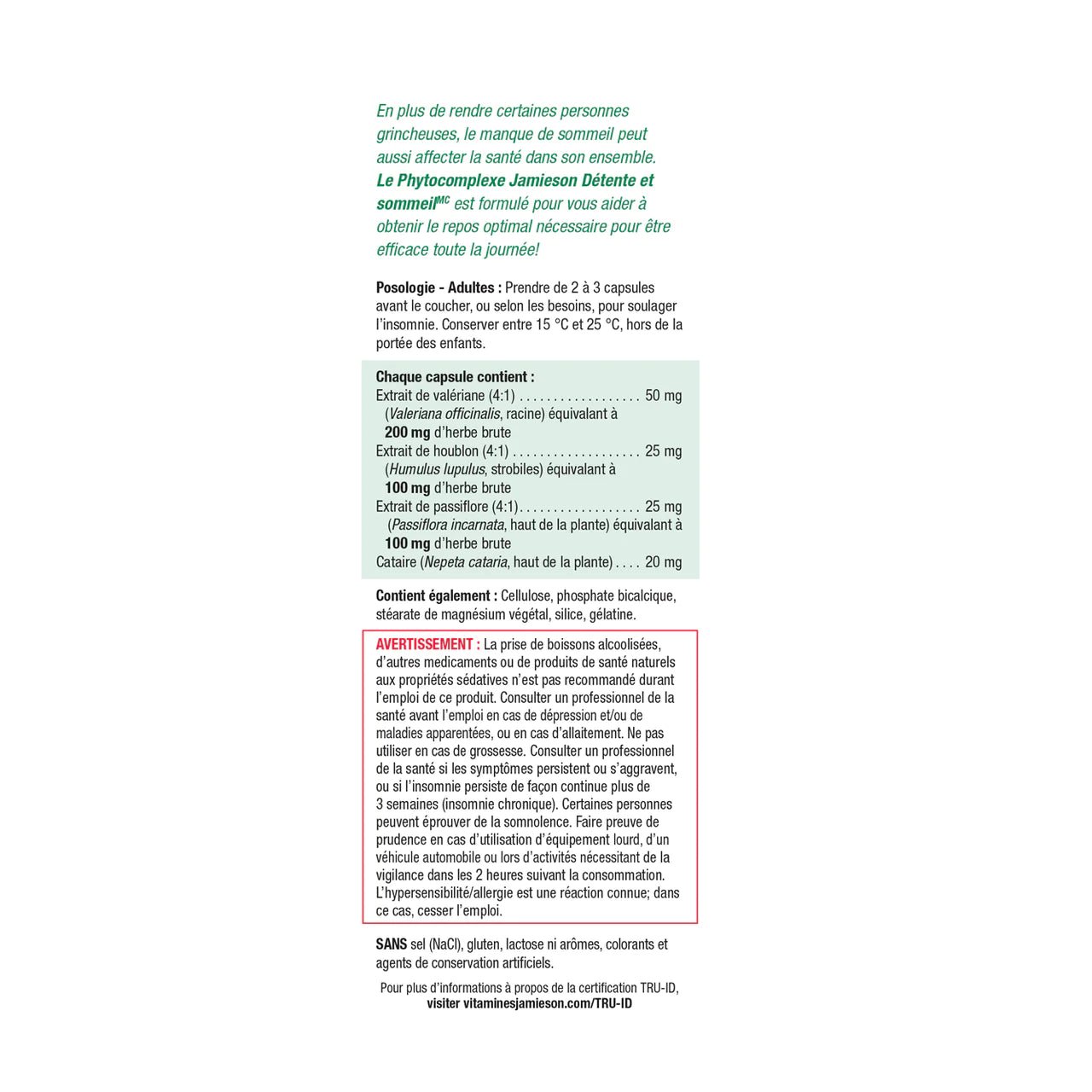 Valerian Herbal Complex | Jamieson™ | 60 Vegetable Capusles - Coal Harbour Pharmacy