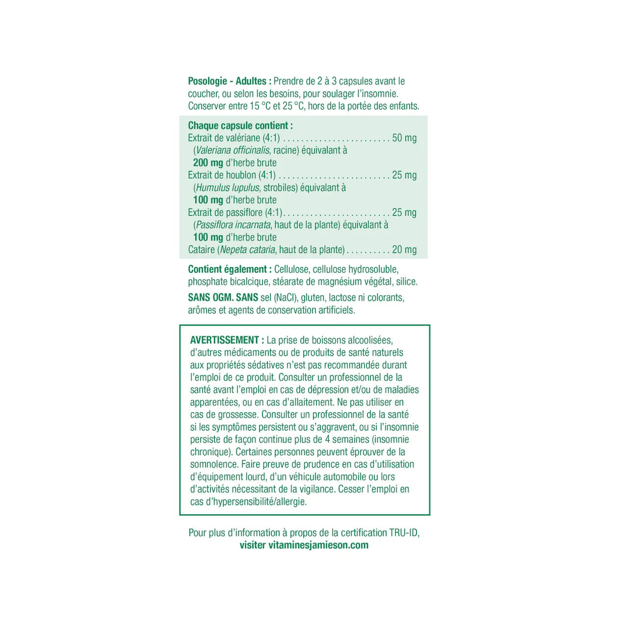 Valerian Herbal Complex | Jamieson™ | 60 Vegetable Capusles - Coal Harbour Pharmacy