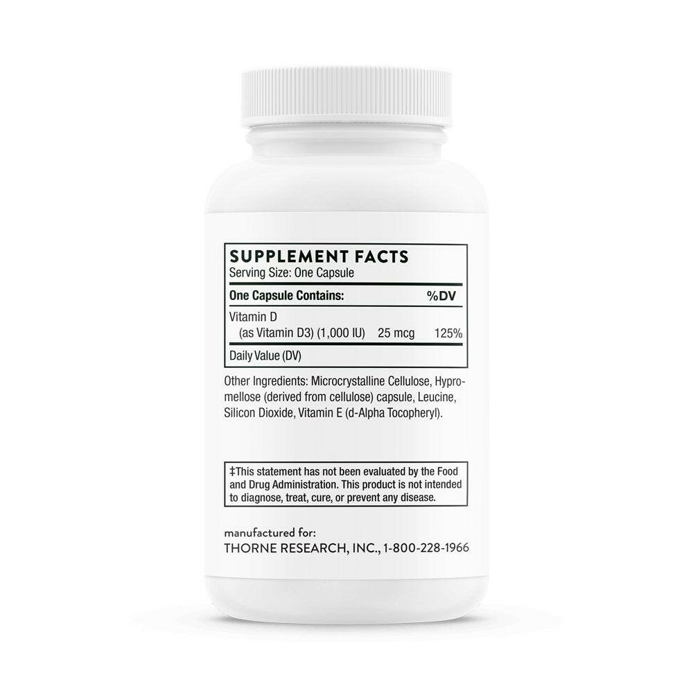 Vitamin D-1,000 | Thorne® | 90 Capsules - Coal Harbour Pharmacy