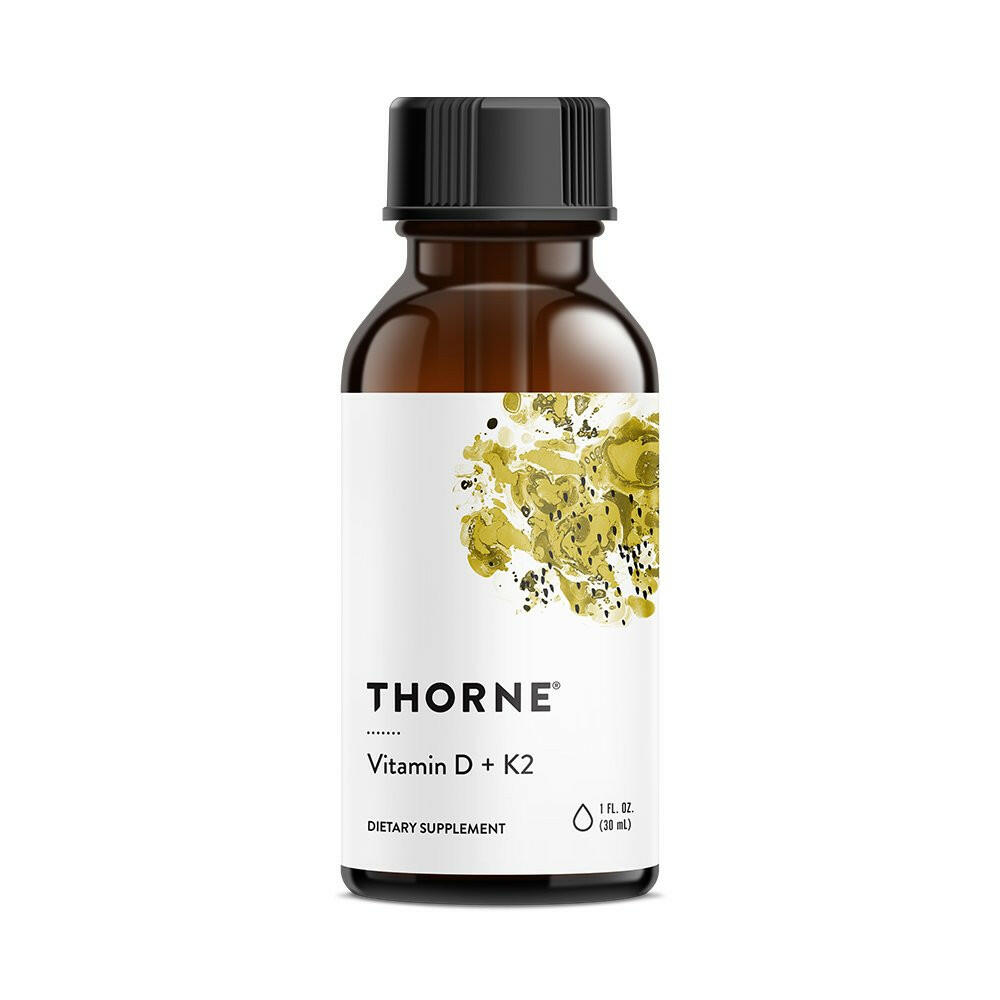 Vitamin D + K2 Liquid | Thorne® | 1 Fl. OZ. (30 mL)=1200 Drops - Coal Harbour Pharmacy