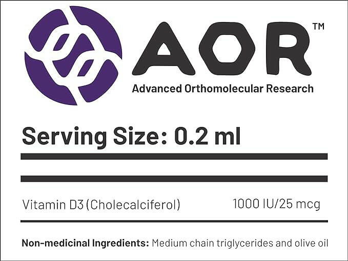 Vitamin D3 Liquid (Adult) | AOR™ | 50mL or 100mL - Coal Harbour Pharmacy