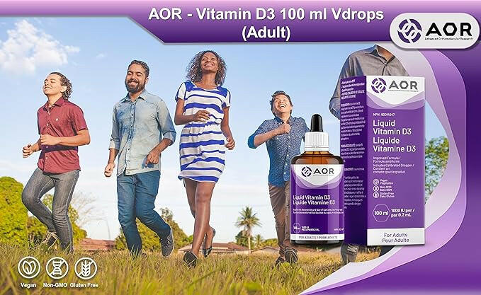 Vitamin D3 Liquid (Adult) | AOR™ | 50mL or 100mL - Coal Harbour Pharmacy