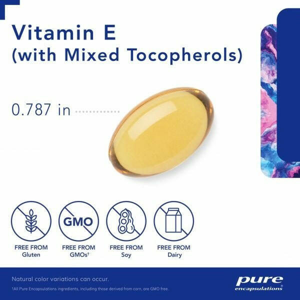 Vitamin E (with mixed tocopherols) | Pure Encapsulations® | 90 Softgel Capsules - Coal Harbour Pharmacy