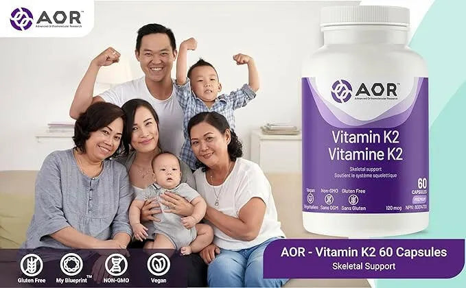 Vitamin K2 | AOR™ | 60 Capsules - Coal Harbour Pharmacy