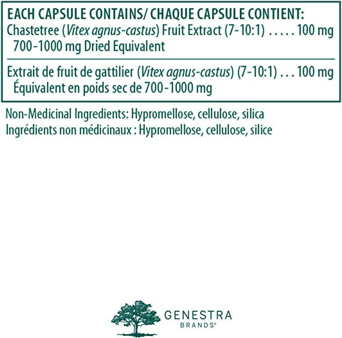 Vitex agnus-castus | Genestra Brands® | 60 Vegetable Capsules - Coal Harbour Pharmacy