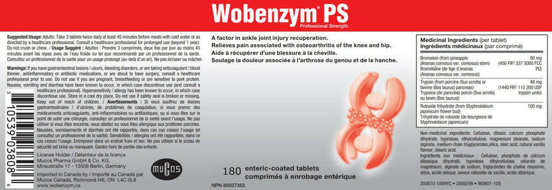Wobenzym® PS | Douglas Laboratories® | 180 Capsules - Coal Harbour Pharmacy
