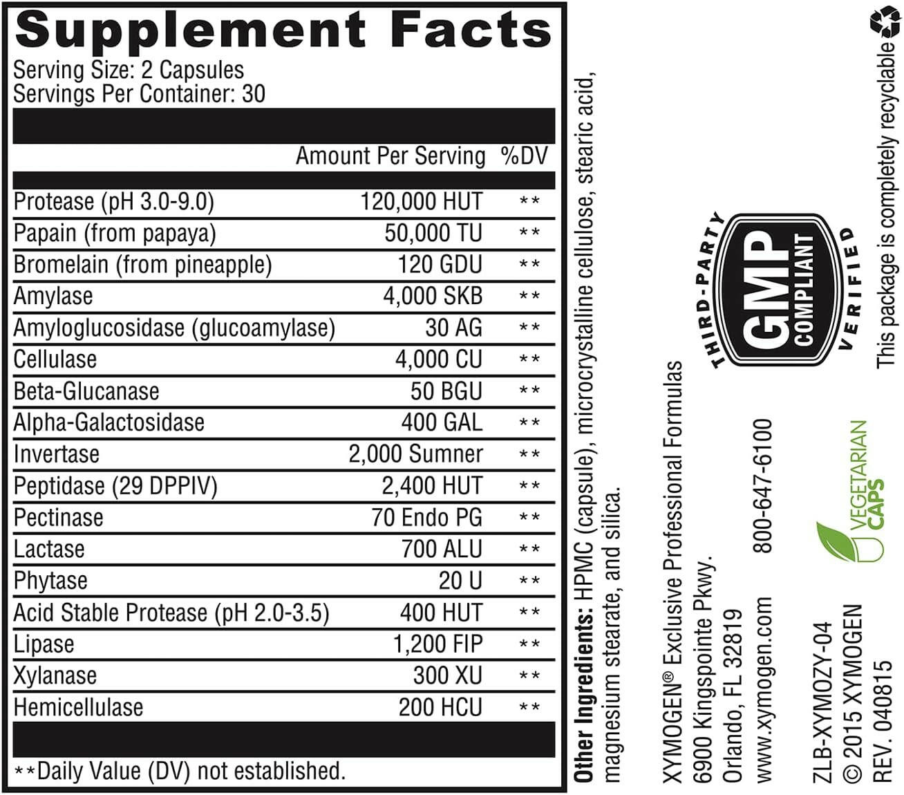 XymoZyme® | Xymogen® | 60 Capsules - Coal Harbour Pharmacy
