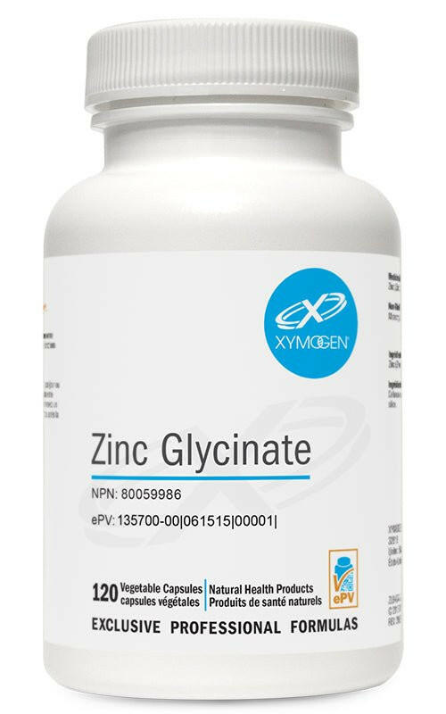 Zinc Glycinate | Xymogen® | 120 Capsules - Coal Harbour Pharmacy