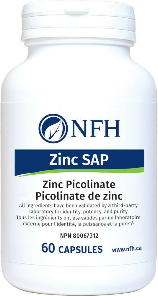 Zinc SAP | NFH | 60 Capsules - Coal Harbour Pharmacy